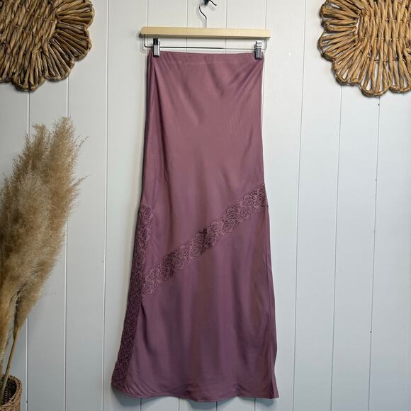 Free People skirt set co-ord top and midi skirt satin matching set boho Small - Picture 9 of 13